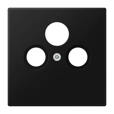 JUNG Abdeckung SAT-TV-Steckdose LS990SATSWM | 1-fach | Thermoplast matt | 70x70 mm | Schraubbefestigung | graphitschwarz
