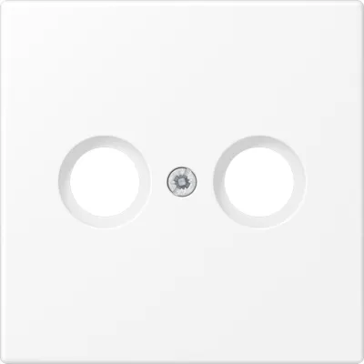 JUNG Abdeckung Antennen-Steckdose LS990TVWWM | Thermoplast matt | 70x70 mm | Befestigung mit Schraube | schneeweiß