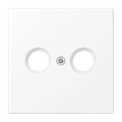 JUNG Abdeckung Antennen-Steckdose LS990TVWWM | Thermoplast matt | 70x70 mm | Befestigung mit Schraube | schneeweiß