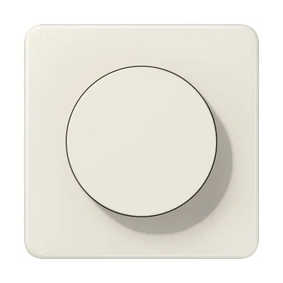 JUNG Abdeckung mit Drehknopf CD1740 | Dimmer-Abdeckung | Duroplast glänzend | Klemmbefestigung | IP20 | weiß RAL 1013