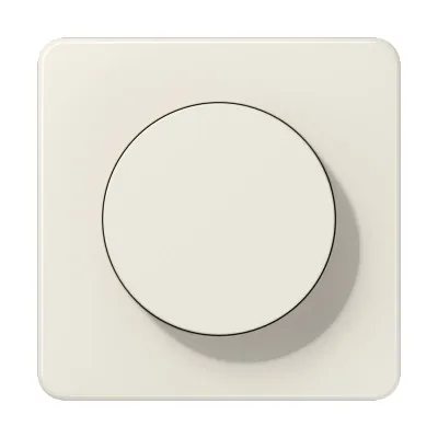 JUNG Abdeckung mit Drehknopf CD1740 | Dimmer-Abdeckung | Duroplast glänzend | Klemmbefestigung | IP20 | weiß RAL 1013
