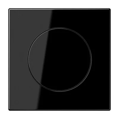 JUNG Abdeckung Dimmer LS 1740 SW | Drehknopf | Duroplast glänzend | Klemmbefestigung | 70x70mm | schwarz RAL 9005
