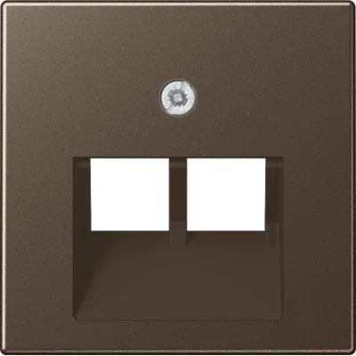 JUNG Abdeckung A569-2BFPLUAMO | UAE/IAE Anschlussdose 2-fach | bruchsicher | Thermoplast | 55x55 mm | mokka