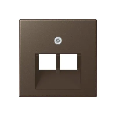 JUNG Abdeckung A569-2BFPLUAMO | UAE/IAE Anschlussdose 2-fach | bruchsicher | Thermoplast | 55x55 mm | mokka