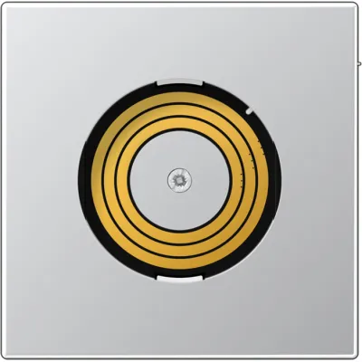 JUNG Abdeckung Plug & Light PLALDMS-L | Zentralplatte LS990 | Demontageschutz | Kunststoff Thermoplast matt | Aluminium