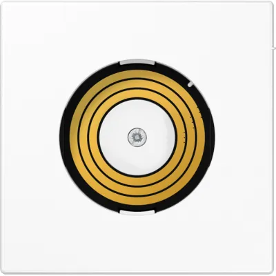 JUNG Abdeckung PLLSDMSWW | Zentralplatte für Plug & Light LS990 | Demontageschutz | Thermoplast glänzend | weiß RAL 9010