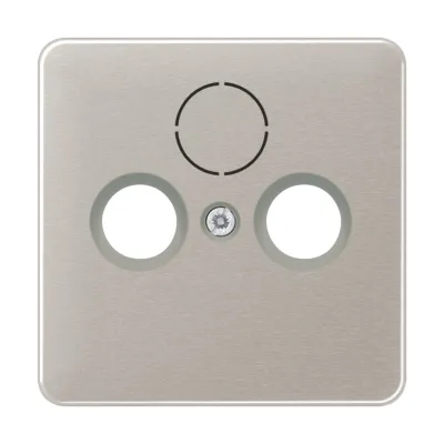 JUNG Abdeckung SAT-TV Steckdose CD561SATPT | Aluminium eloxiert | 3-Loch | Aufputz | glänzend | platin