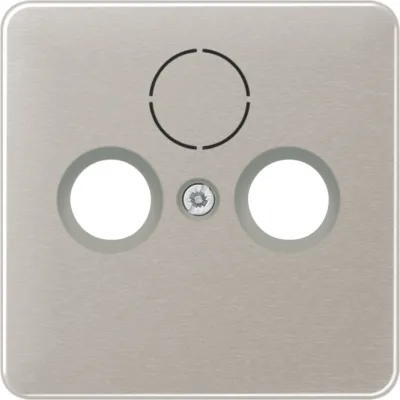JUNG Abdeckung SAT-TV Steckdose CD561SATPT | Aluminium eloxiert | 3-Loch | Aufputz | glänzend | platin