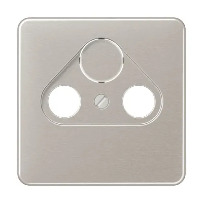 JUNG Abdeckung SAT-TV Steckdose CD561SATPT | Aluminium eloxiert | 3-Loch | Aufputz | glänzend | platin