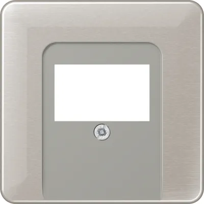 JUNG Abdeckung TAE-Dose CD569TPT | Zentralplatte CD500 Serie | Aluminium eloxiert | glänzend | 67x67 mm | platin