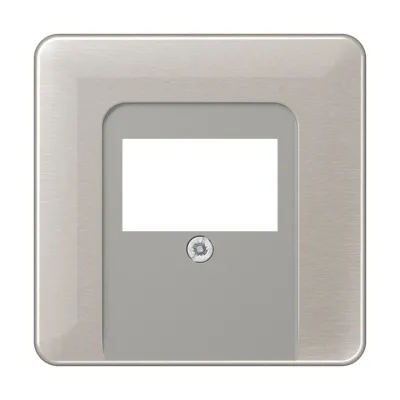 JUNG Abdeckung TAE-Dose CD569TPT | Zentralplatte CD500 Serie | Aluminium eloxiert | glänzend | 67x67 mm | platin