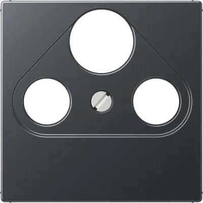 JUNG Abdeckung für SAT-TV-Steckdose A561BFPLSATANM | Zentralplatte 3-fach | bruchsicher | Thermoplast matt | anthrazit