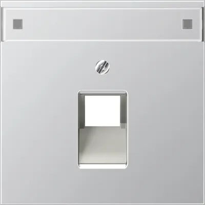 JUNG Abdeckung UAE/IAE 1-fach AL2969-1NAUA | Zentralplatte mit Schriftfeld | Aluminium matt | 70x70mm | Aufputz