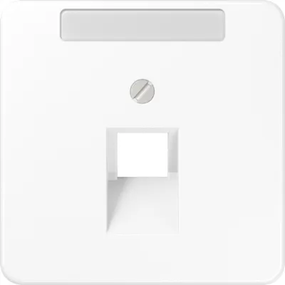 Jung Abdeckung IAE/UAE CD569-1NAUAWW | 1x8-polig | Schriftfeld 6x37mm | bruchsicher | Duroplast | alpinweiß