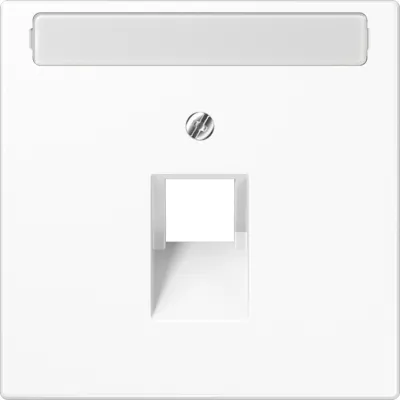 JUNG Abdeckung IAE/UAE 1x8-polig | Beschriftungsfeld | Schraubbefestigung | Duroplast | alpinweiß | glänzend