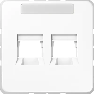 JUNG Abdeckung Modular-Jack CD 569-2 WE WW | 2-fach | Beschriftungsfeld | weiß glänzend | 67x67 mm