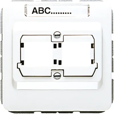 JUNG Abdeckung CD 569-21 ACS WW | 2-fach | alpinweiß | für Modular-Jack Cat. 5e | bruchsicher | glänzend