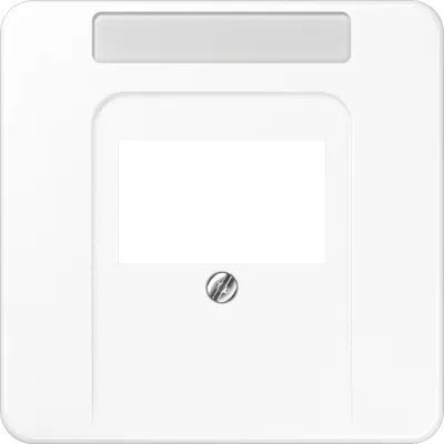 JUNG Abdeckung TAE-Dose CD 569 TNA WW | Schriftfeld 6x37 mm | bruchsicher Duroplast | Schraubbefestigung | glänzend weiß