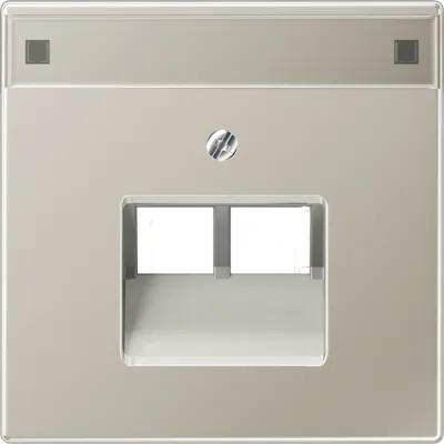 JUNG Abdeckung für IAE/UAE-Dose ES2969-2NAUA | Zentralplatte 2-fach | mit Beschriftungsfeld | Edelstahl matt | Aufputz