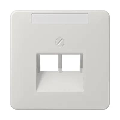 JUNG Abdeckung 2x8-polig | CD569-2NAUALG | UAE/IAE | Cat.6 | Aufputz | lichtgrau | 67x67mm
