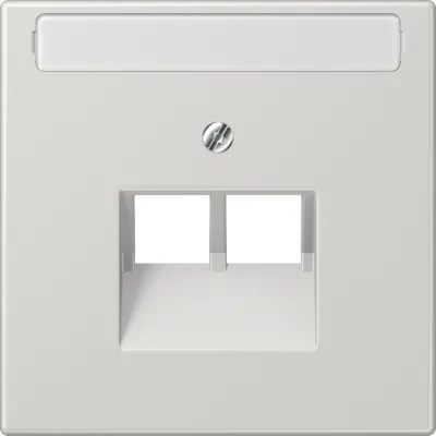 JUNG Abdeckung 2-fach für UAE/IAE-Dose | LS 969-2 NAUA LG | Duroplast | lichtgrau RAL 7035 | 70x70mm