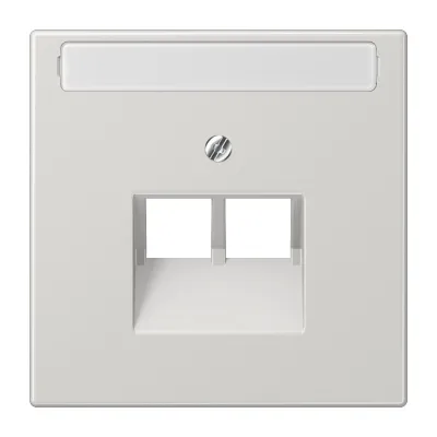JUNG Abdeckung 2-fach für UAE/IAE-Dose | LS 969-2 NAUA LG | Duroplast | lichtgrau RAL 7035 | 70x70mm