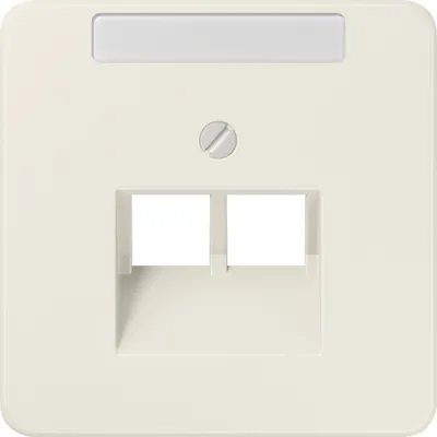 JUNG Abdeckung 2-fach für IAE/UAE-Dose 569-2NAUA | Duroplast | cremeweiß | mit Beschriftungsfeld | bruchsicher