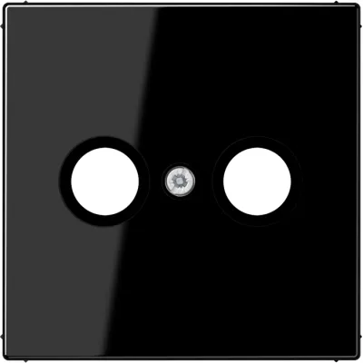 JUNG Abdeckung Antennen-Steckdose LS990 | TV Zentralplatte | Duroplast glänzend | Schwarz RAL 9005