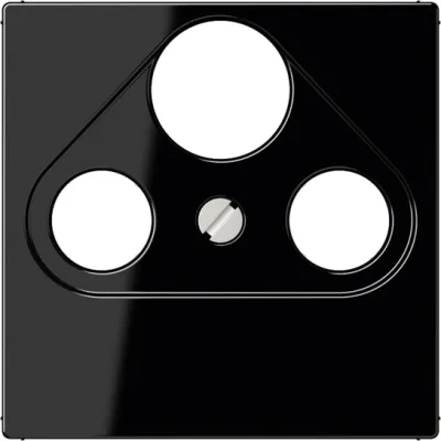 JUNG Abdeckung SAT-TV-Steckdose A561PLSATSW | Zentralplatte | Schraubbefestigung | Duroplast glänzend | schwarz