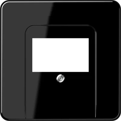 JUNG Abdeckung TAE-Dose CD569TSW | Zentralplatte | Aufputz | bruchsicher Duroplast | glänzend | 67x67mm | schwarz