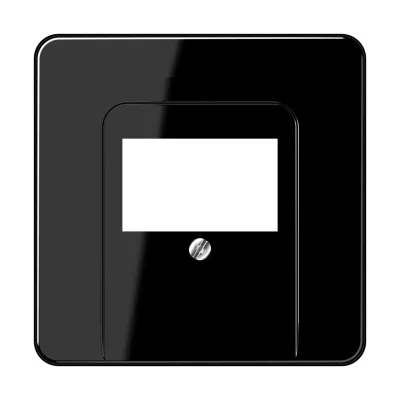 JUNG Abdeckung TAE-Dose CD569TSW | Zentralplatte | Aufputz | bruchsicher Duroplast | glänzend | 67x67mm | schwarz
