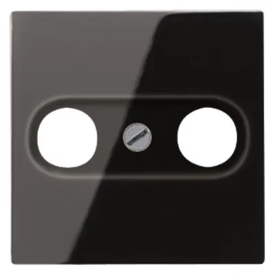 JUNG Abdeckung Antennen-Steckdose A561BFPLTVSW | 2-fach | DIN 45330 | Thermoplast | bruchsicher | glänzend | schwarz