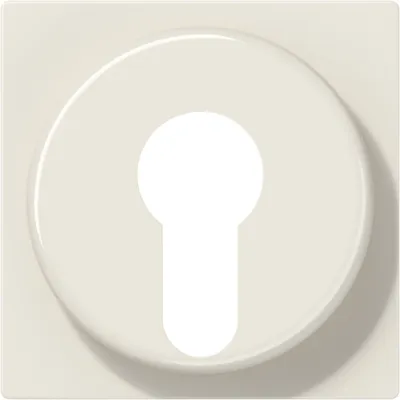 JUNG Abdeckung für Schlüsselschalter AS 500 | Thermoplast | bruchsicher | glänzend | IP44 | weiß (RAL 1013)