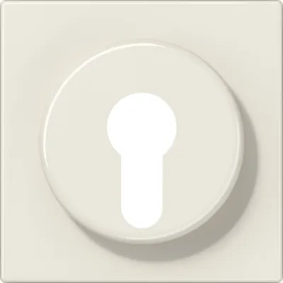 JUNG Abdeckung LS928 für Schlüsselschalter | Zentralplatte | cremeweiß RAL1013 | glänzend | Duroplast | IP44