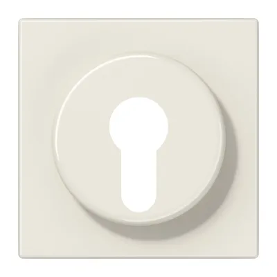 JUNG Abdeckung LS928 für Schlüsselschalter | Zentralplatte | cremeweiß RAL1013 | glänzend | Duroplast | IP44