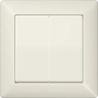JUNG Wippe für Serienschalter AS590-5 | Abdeckung Vollplatte | Duroplast glänzend | IP44 | cremeweiß RAL1013