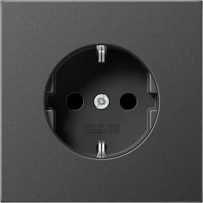 JUNG SCHUKO-Steckdose AL1520AN | Unterputz | 16A 250V | Aluminium matt | Federklemmen | anthrazit