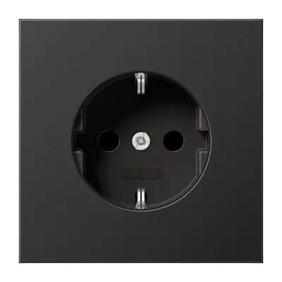JUNG SCHUKO-Steckdose AL1520AN | Unterputz | 16A 250V | Aluminium matt | Federklemmen | anthrazit