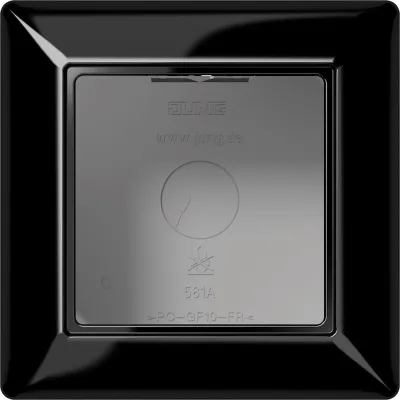 JUNG Aufputz-Kappe 1-fach AS581ASW | AP-Gehäuse für Unterputzgeräte Serie A 500 | Duroplast glänzend | schwarz
