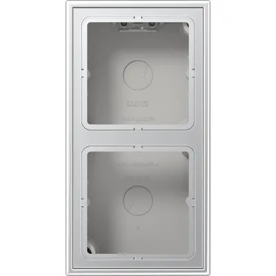 JUNG Aufputz-Kappe 2-fach AL2582A-L | Gehäuse für Unterputzgeräte | flammwidrig | Duroplast | Alu matt