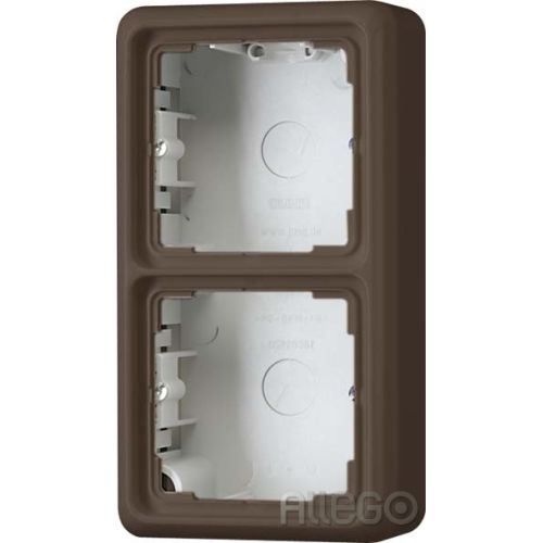 Bild: Jung AP-Kappe 2-fach br angeformter Rahmen CD 582 A BR