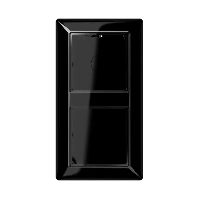 JUNG Aufputzgehäuse 2-fach AS582ASW | AS 500 Serie | Duroplast | flammwidrig | schwarz | 156x85x47mm