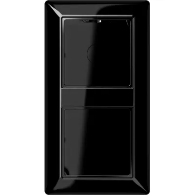 JUNG Aufputzgehäuse 2-fach AS582ASW | AS 500 Serie | Duroplast | flammwidrig | schwarz | 156x85x47mm