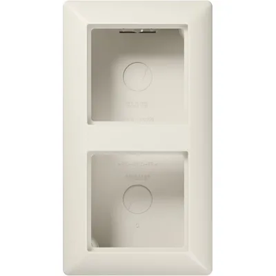 JUNG Aufputz-Kappe 2fach AS582AW | Abdeckung AS 500 Serie | flammwidrige Bodenplatte | Duroplast | weiß | 156x85x47mm