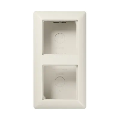 JUNG Aufputz-Kappe 2fach AS582AW | Abdeckung AS 500 Serie | flammwidrige Bodenplatte | Duroplast | weiß | 156x85x47mm