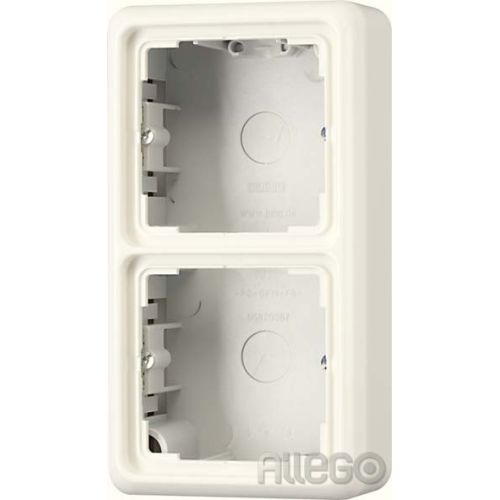 Bild: Jung AP-Kappe 2-fach ws angeformter Rahmen CD 582 A W