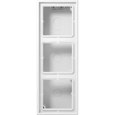 JUNG Aufputz-Kappe LS583AWW 3-fach | AP-Gehäuse für LS990 Schalter | Duroplast | flammwidrig | glänzend | alpinweiß