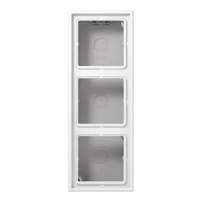 JUNG Aufputz-Kappe LS583AWW 3-fach | AP-Gehäuse für LS990 Schalter | Duroplast | flammwidrig | glänzend | alpinweiß