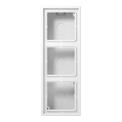 JUNG Aufputz-Kappe LS583AWW 3-fach | AP-Gehäuse für LS990 Schalter | Duroplast | flammwidrig | glänzend | alpinweiß