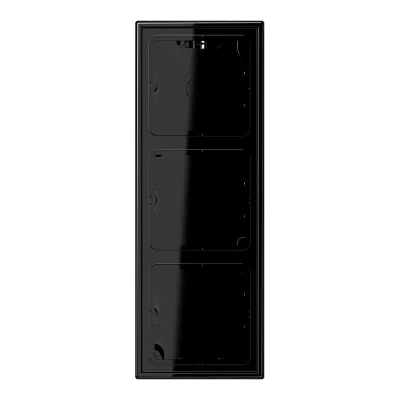 JUNG Aufputz-Kappe 3-fach LS583ASW | Unterputz-Gehäuse kompatibel LS 990 | Duroplast glänzend | schwarz | RAL 9005